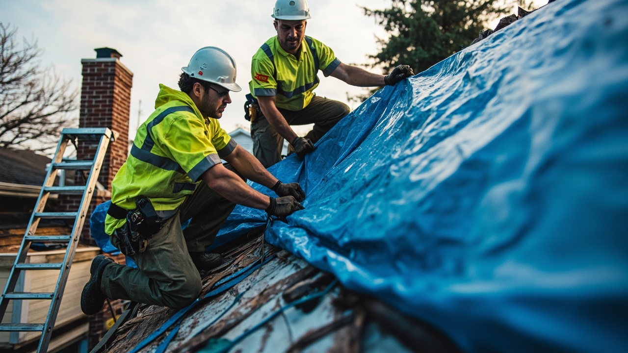 Emergency Roof Leak Tarping in Richmond – 24/7 Response Teams Dispatched Within 60 Minutes