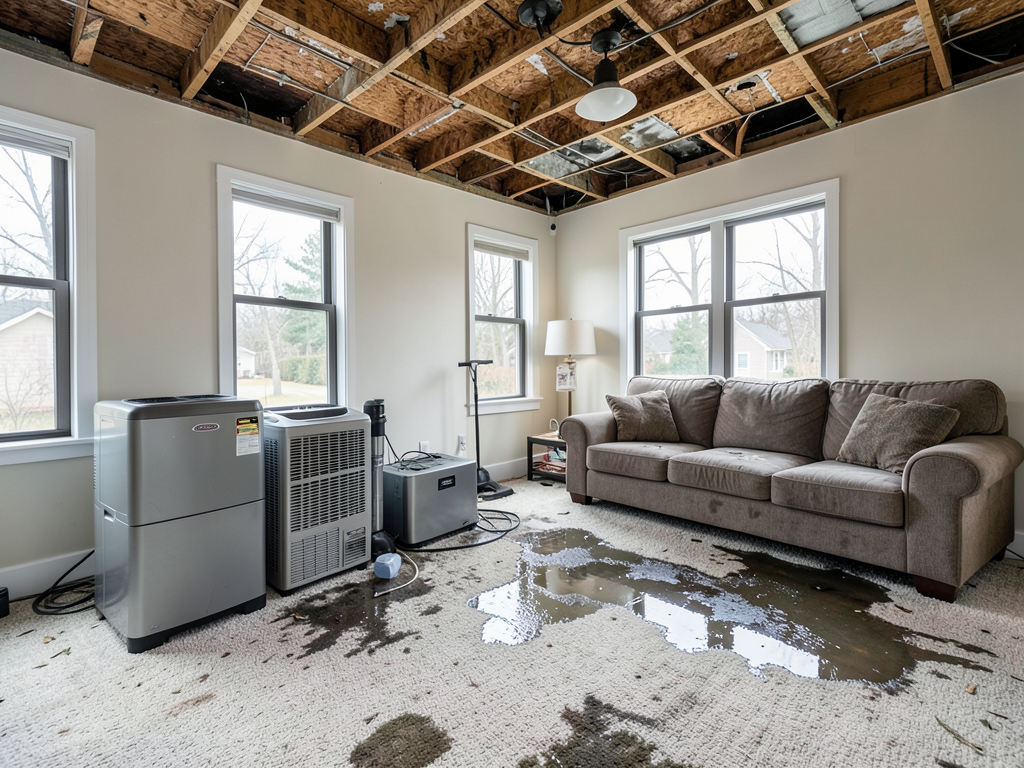 Storm Damage Cleanup and Roof Leak Restoration in Mechanicsville